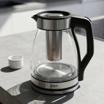 Argon Electric Kettle Glass / Stainless Steel with Filter - 1.5 Liter - 1500 W