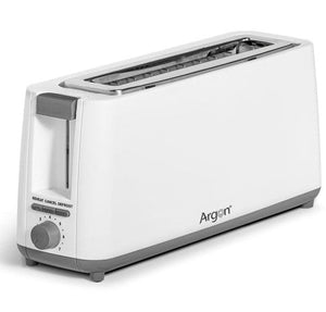Argon Tostadora Mate Blanca - 1 Ranura Larga - 900 W