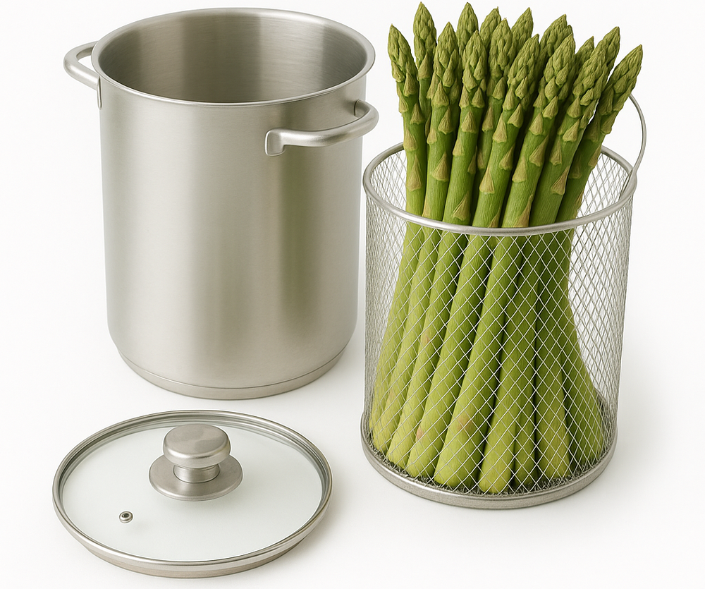 Cookinglife Asparagus Pan / Pasta Pan - Stainless Steel - ø 16 cm / 4.0 liters