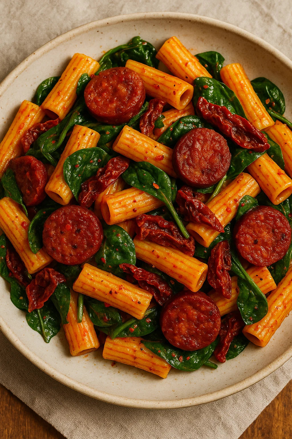 A quick and flavourful Mediterranean pasta