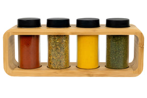 Cookinglife Estante para especias de bambú 4 piezas