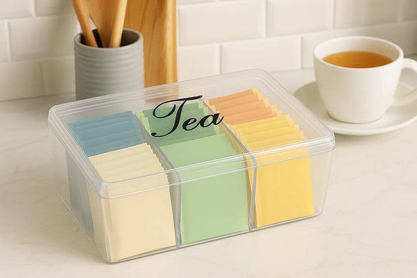Caja para té Cookinglife - caja de té - Sakura Tea - 6 compartimentos - 21 x 15 x 9 cm