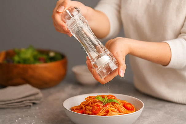 Molinillo de sal Cookinglife Rocca transparente - Molinillo cerámico - 21.5 cm