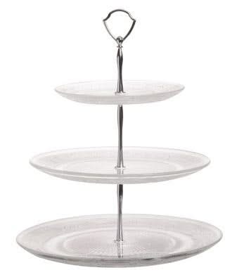 Cosy & Trendy Etagere / Torre para servir Retro - Cristal - ø 18, 25 y 29 cm - 3 niveles