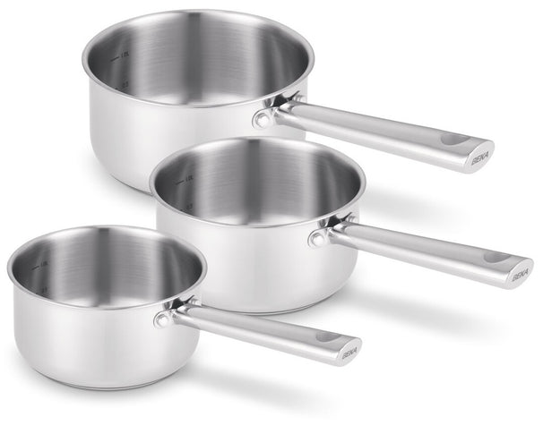 Set de cacerolas Beka Cicla de acero inoxidable 3 piezas ø 16, 18 y 20 cm - apto para todas las fuentes de calor