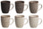 Cookinglife Mugs Delice Grey 350 ml - 6 pieces