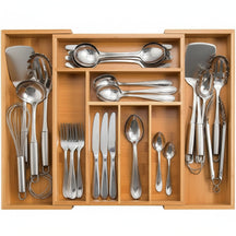 Organizador de cubiertos Cookinglife - Bambú - extensible - 28x34x5cm o 45x34x5cm
