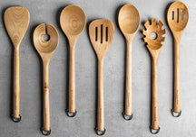 KitchenAid Spaghetti Spoon Core Birchwood 34 cm - Spaghetti Server