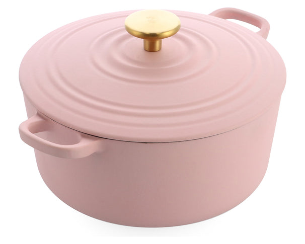 BK Casserole Bourgogne Blush Pink Cast Iron ø 24 cm / 4.2 Litres - enamelled non-stick coating