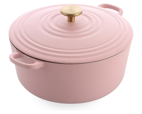 BK Casserole Bourgogne Blush Pink Cast Iron ø 28 cm / 6.7 Litres - enamelled non-stick coating