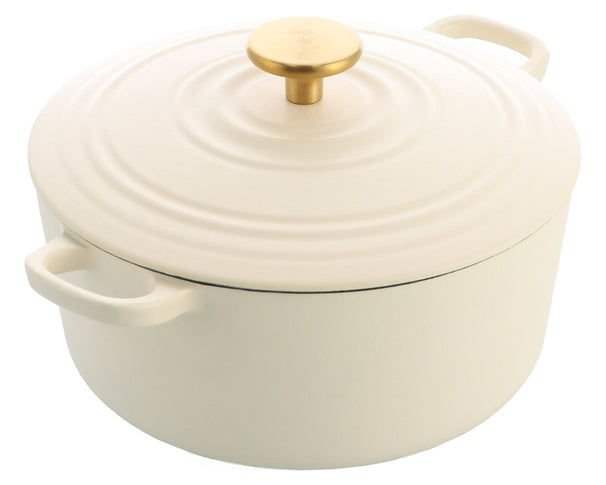 BK Casserole Bourgogne Cream White Cast Iron ø 24 cm / 4.2 Litres - enamelled non-stick coating