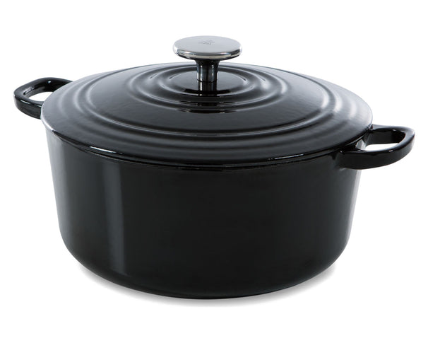 BK Cocotte Bourgogne Jet Black de Hierro Fundido ø 20 cm / 2,5 litros - revestimiento antiadherente esmaltado