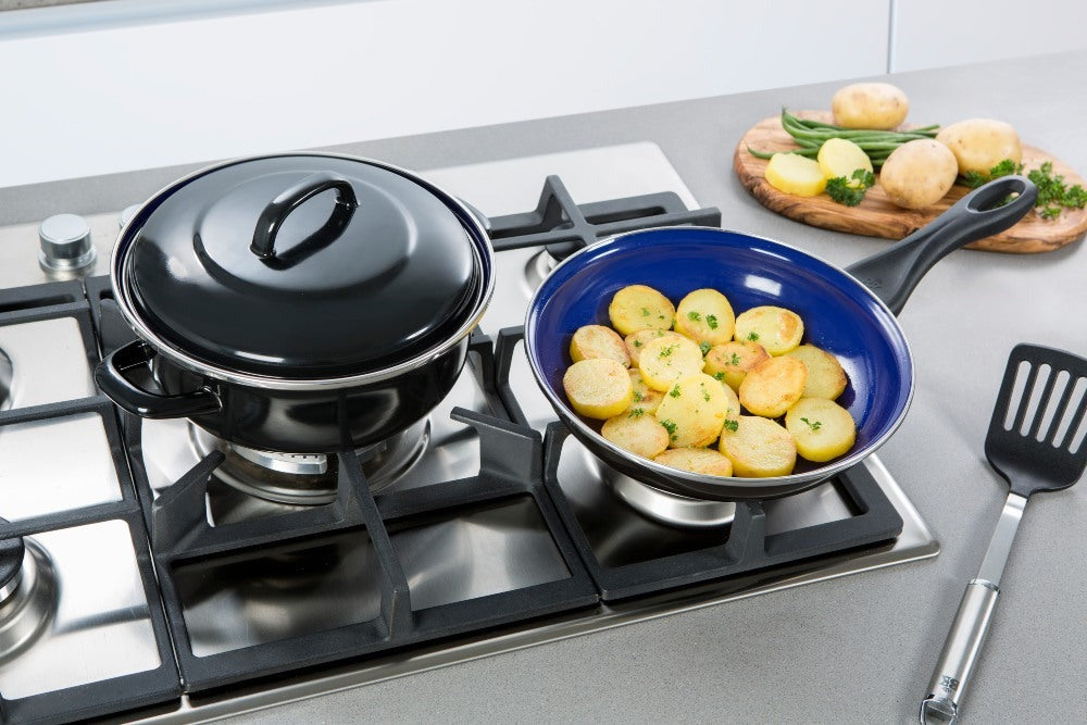 BK Braadpan Fortalit Emaille Zwart ø 30 cm / 5 Liter - sfeerbeeld 3