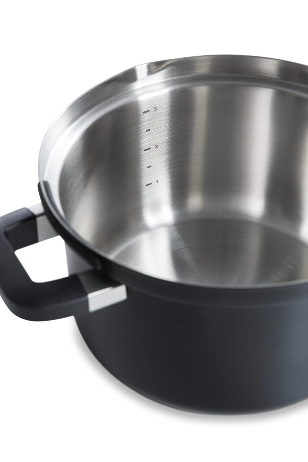BK Cookware set Flow Cool Black 4-piece - Stainless Steel - cooking pots ø 16, 18, 20, saucepan ø 16cm