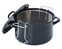 BK Deep Frying Pot with Basket Fortalit Enamel Black ø 24 cm / 3 Litres