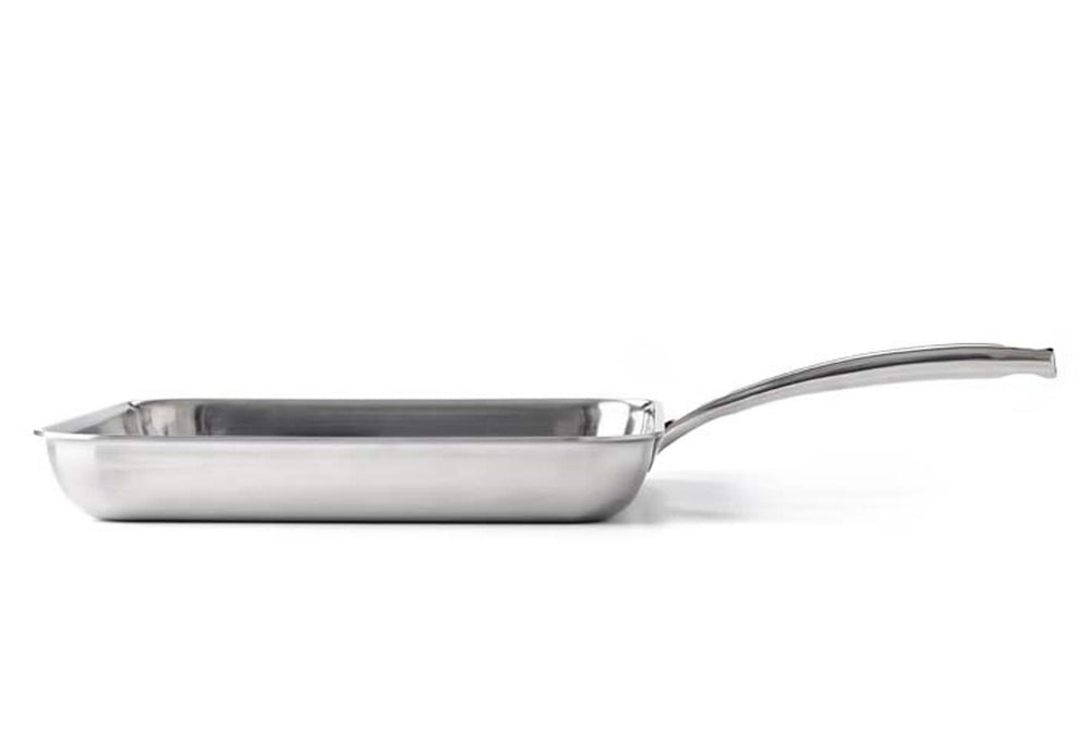 BK Grillpan Superior Tri-Ply RVS 28 x 28 cm - zijaanzicht