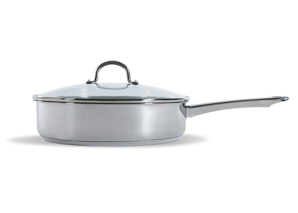 BK Salteadora con tapa Bright Acero Inoxidable ø 28 cm / 3,8 litros - sin revestimiento antiadherente