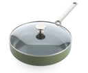BK Salteadora con tapa Sublime Olive Green ø 28 cm / 3,6 litros - revestimiento antiadherente cerámico