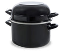 BK Mussel Pan Fortalit Enamel Black ø 22 cm / 5 Litres - enamelled non-stick coating