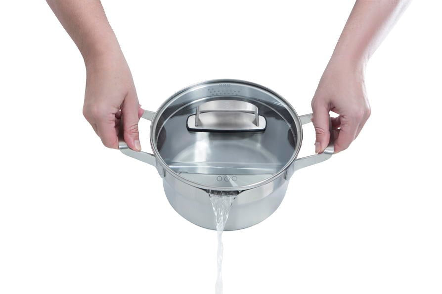 BK Pannenset Premium+ RVS 4-delig - Kookpan ø 16, 18 & 20 cm & Steelpan ø 16 cm - sfeerbeeld 2