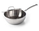 BK Chef's Pan Superior Tri-Ply Stainless Steel ø 24 cm - with lid - without non-stick coating