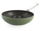 BK Wok Sublime Olive Green ø 28 cm - revestimiento antiadherente cerámico