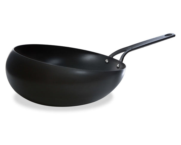 BK Wok Pan Wokarang Black Steel Carbon Steel ø 30 cm / 2.6 Litres - without non-stick coating