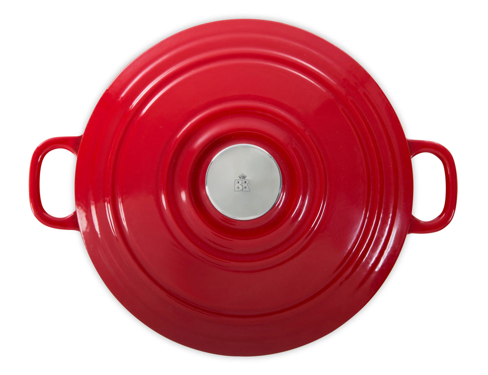 BK Casserole Bourgogne Chili Red Cast Iron ø 24 cm / 4.2 liter - Enamelled Non-Stick Coating