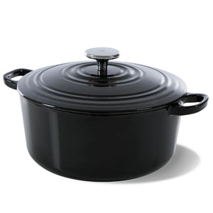 BK Casserole Bourgogne Jet Black Cast Iron ø 24 cm / 4.2 liter - Enamelled Non-Stick Coating