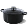 BK Casserole Bourgogne Jet Black Cast Iron ø 24 cm / 4.2 liter - Enamelled Non-Stick Coating