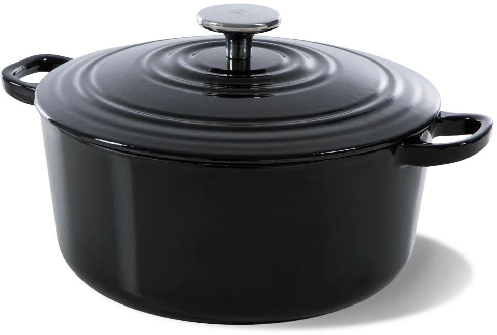 BK Casserole Bourgogne Jet Black Cast Iron ø 28 cm / 6.7 liter - Enamelled Non-Stick Coating