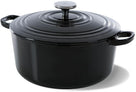 BK Casserole Bourgogne Jet Black Cast Iron ø 28 cm / 6.7 liter - Enamelled Non-Stick Coating