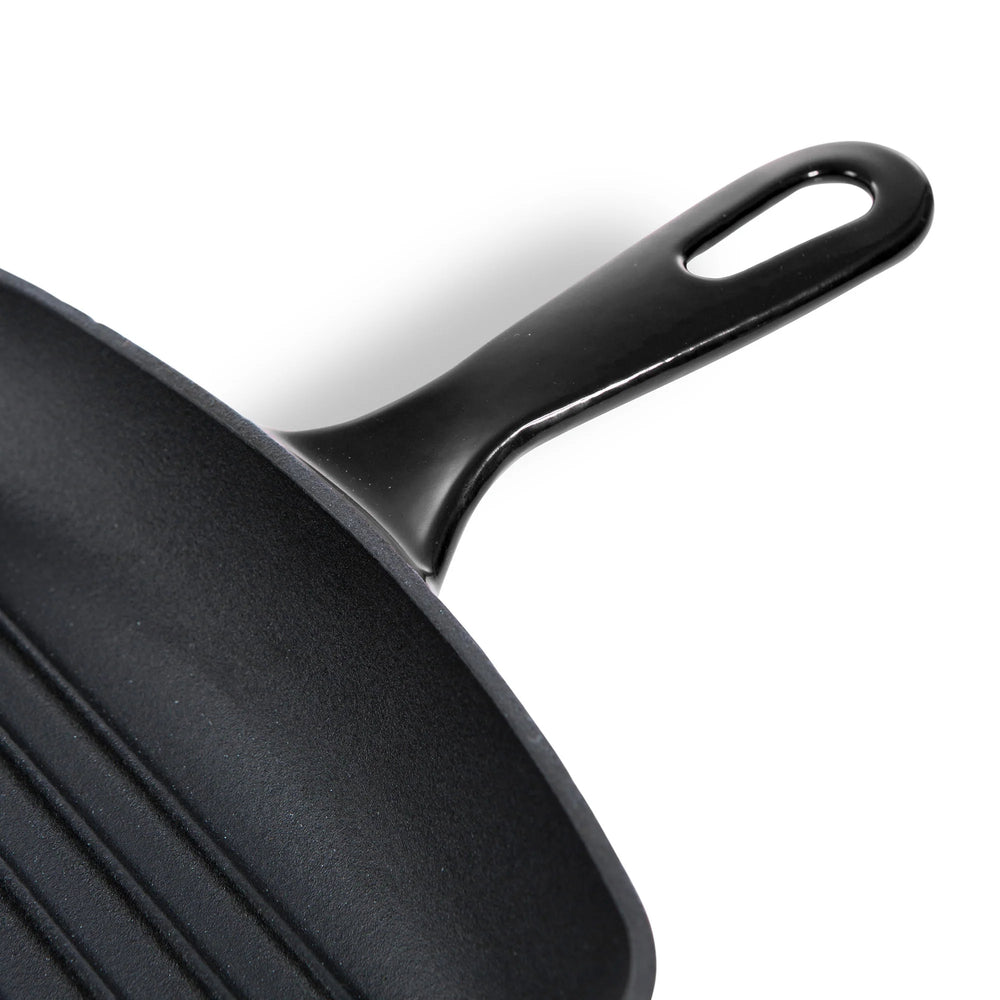 BK Grill Pan Bourgogne Jet Black Cast Iron 26 x 26 cm - Enamelled Non-Stick Coating