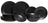 Studio Tavola Dinnerware Set Black Tie - 18 pieces / 6 people - 6 breakfast/dessert plates, 6 deep plates, and 6 dinner plates
