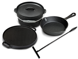 Blackwell Dutch oven BBQ set cast iron – casserole + lifter