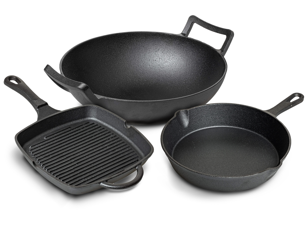 Blackwell pan set cast iron – grill pan 23 x 23 cm