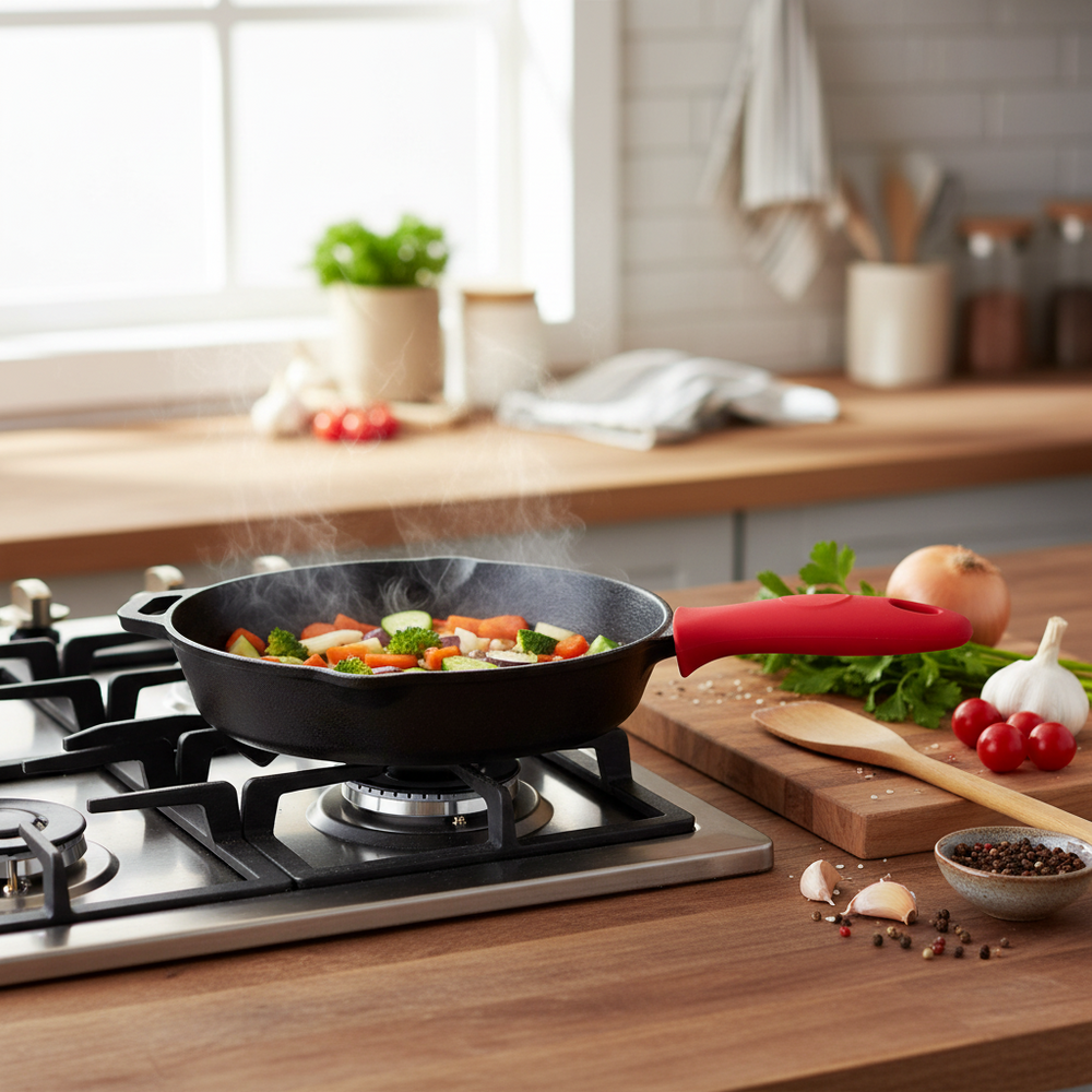 Blackwell Silicone Handle - for cast iron pans - Red