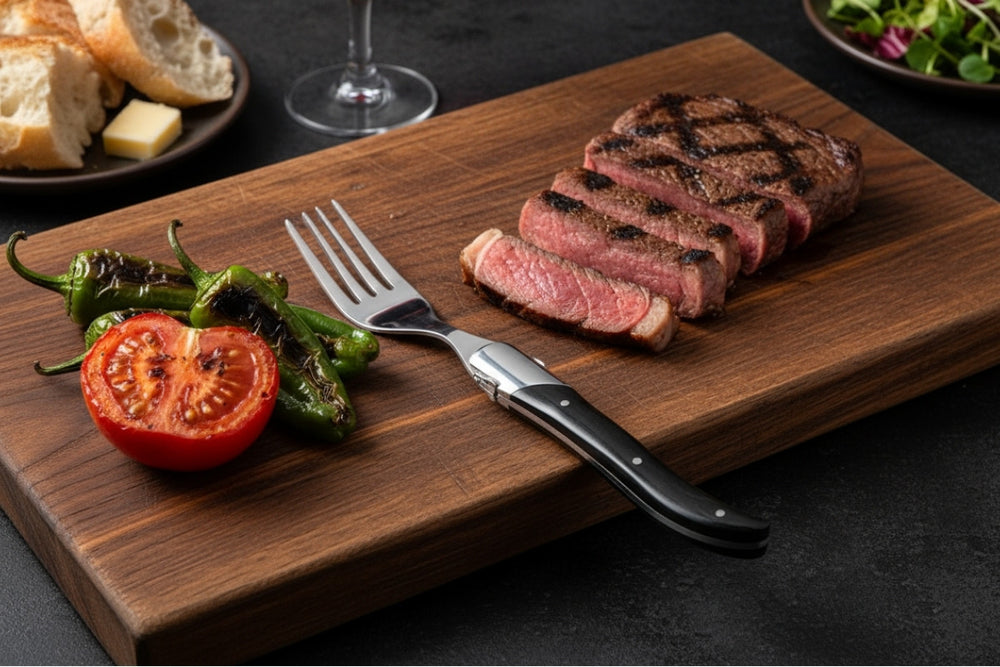 Blackwell Steak Cutlery Laguiole - Steak Knives & Forks - Pakka wood- 12 Pieces