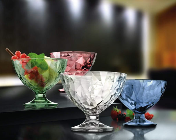 Copas de helado Bormioli Rocco - Copas para sorbete - Diamond - 360 ml - 6 piezas