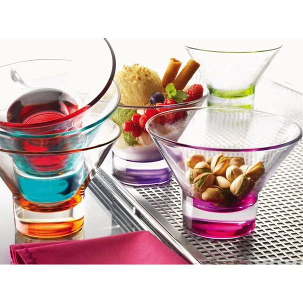Copas para helado Bormioli Rocco Ypsilon de colores - 375 ml - 4 unidades