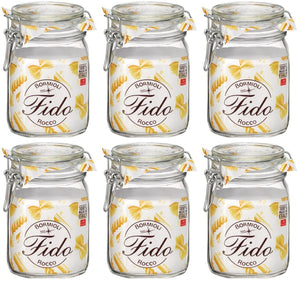 Tarros Weck Bormioli Rocco Fido 11 x 11 cm / 1 litro - 6 unidades