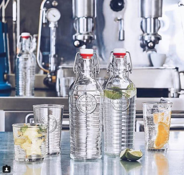 Bormioli Rocco Botellas con cierre / Botellas Weck Officina 1825 - Transparente - 1.2 litros - 4 unidades