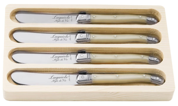 Cuchillos para mantequilla Laguiole Style de Vie Nácar - 4 unidades