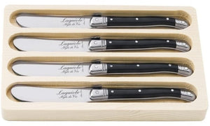 Cuchillos para mantequilla Laguiole Style de Vie Negro - 4 unidades