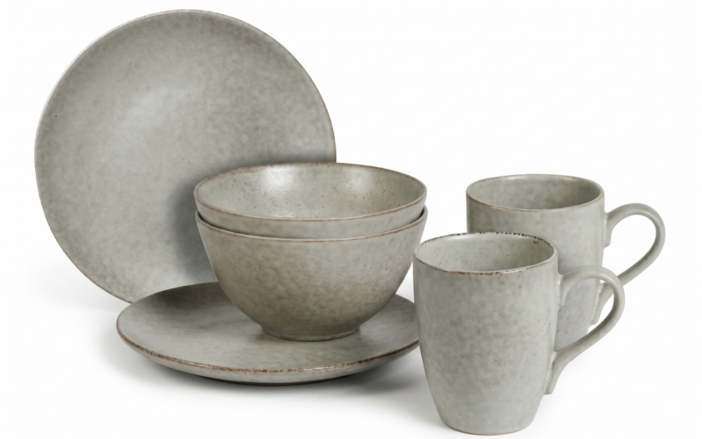 Broste Copenhagen Breakfast Set Nordic Marsh 6-piece / 2 persons - 2 breakfast plates, 2 bowls and 2 cups