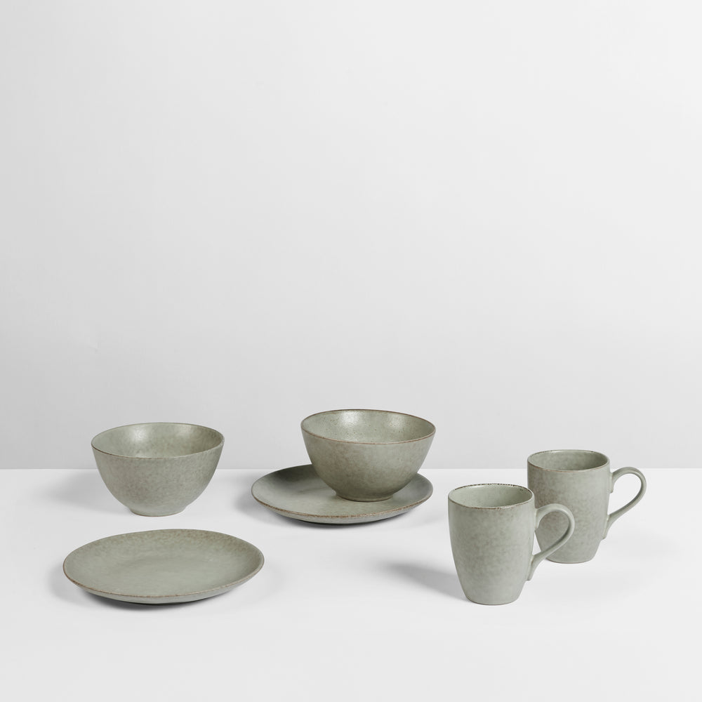 Broste Copenhagen Breakfast Set Nordic Marsh 6-piece / 2 persons - 2 breakfast plates, 2 bowls and 2 cups