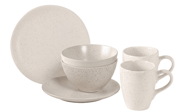 Broste Copenhagen Juego de desayuno Nordic Vanilla 6 piezas / 2 personas - 2 platos para desayuno, 2 cuencos y 2 tazas