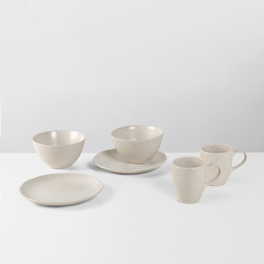 Broste Copenhagen Breakfast set Nordic Vanilla 6-piece / 2 persons - 2 breakfast plates, 2 bowls and 2 cups