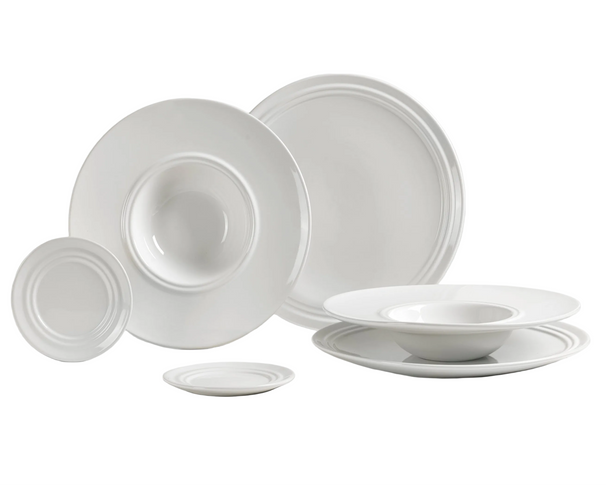 Broste Copenhagen Juego de pasta Stevns 6 piezas / 2 personas - 2 platos llanos, 2 platos para pasta y 2 platos pequeños