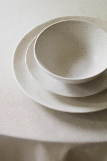 Broste Copenhagen Dinnerware Set Nordic Vanilla 6-piece / 2 persons - 2 dinner plates, 2 breakfast plates and 2 bowls